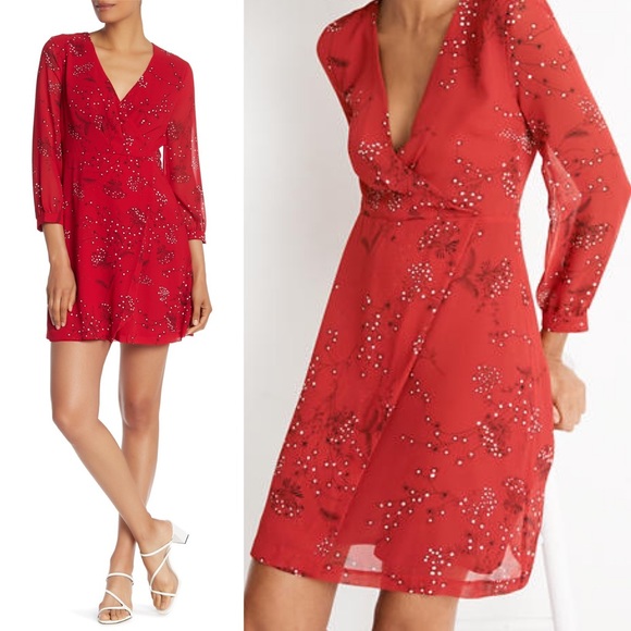Madewell Dresses & Skirts - NWT Madewell Hazelwood Wrap Mini Dress Size 14 Red
